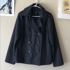 {Gap} size L Grey Peacoat